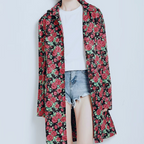 Mid-length Women's Rose Trench Coat