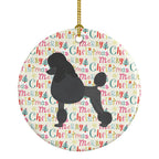 Standard Poodle Merry Christmas Ceramic Ornament