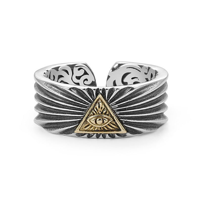 Men's Vintage All-Seeing Eye Open Ring