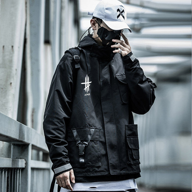 11 BYBB'S DARK 2021 Multi-pocket Black Windbreaker Jacket