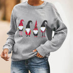 Christmas Tree Snowman Long Sleeve Sweatshirt for Women | Streetwear