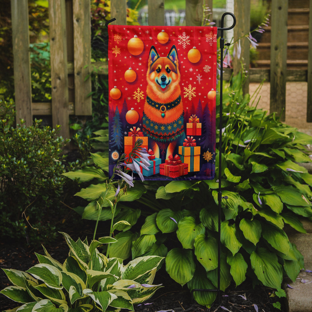 Finnish Spitz Holiday Christmas Garden Flag