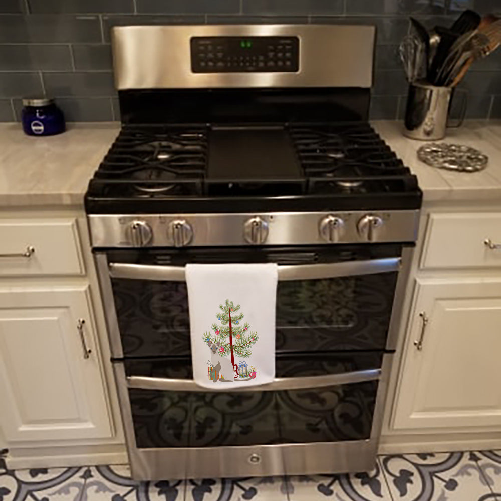 Siamese Modern Cat Christmas Kitchen Towel Set of 2