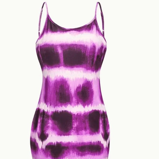 Women's Halter Tie-Dye Dress for Festivals and Dating