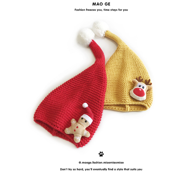 Cute Knitted Wool Hat for Autumn and Winter | Embroidered Cap
