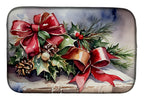 Christmas Bows & Ribbons Dish Drying Mat