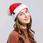 Winter Santa Knitted Hat - Creative Gift Beanie | Embroidered Cap