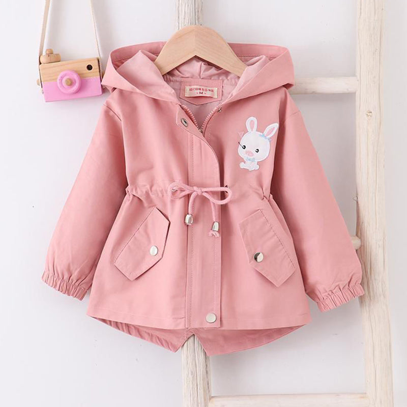 Cute Rabbit Hooded Jacket for Baby Girls (1-7 Years)