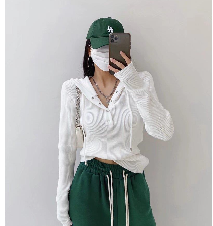 Slim Pullover Hooded Sweater for Women | Streetwear