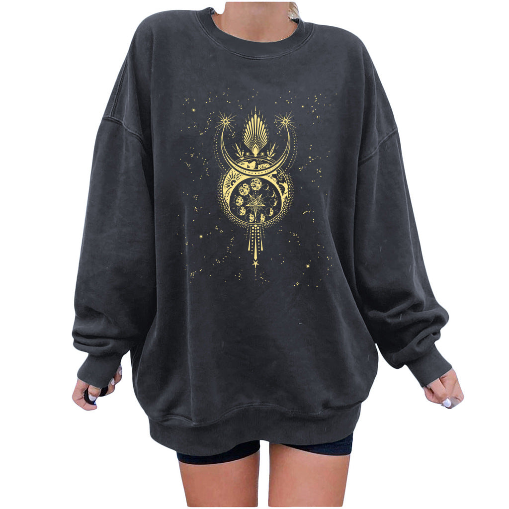 Five Pointed Star Pattern Women's Sweater