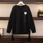 Large Women's Round Neck Pullover Sweater | Streetwear