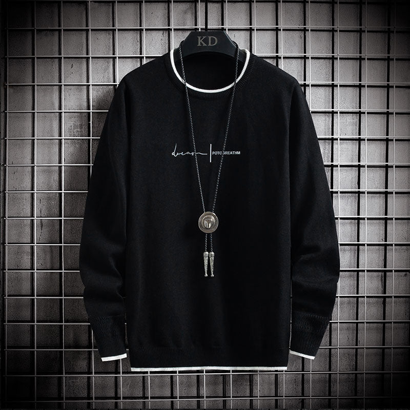 2023 Korean Fashion Long Sleeve Pullover Sweater for Men | Streetwear