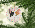 Skookum Cat Christmas Ceramic Ornament