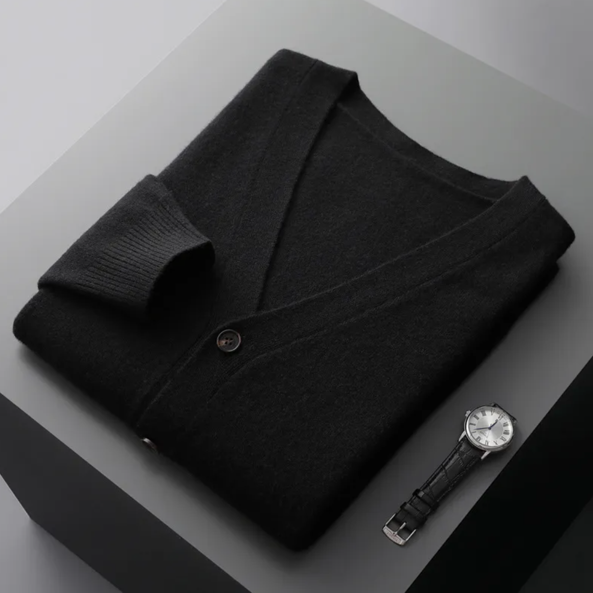 Men's Casual V-Neck Wool Cardigan