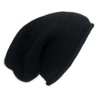 Black Essential Knit Alpaca Beanie | Embroidered Cap
