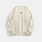 Men's Polar Fleece Round Neck Sweatshirt - Japanese Style | Streetwear