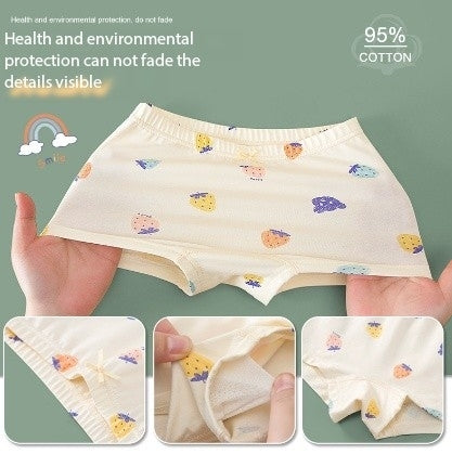 Cotton Cartoon Shorts for Kids - Summer Girls' Underwear