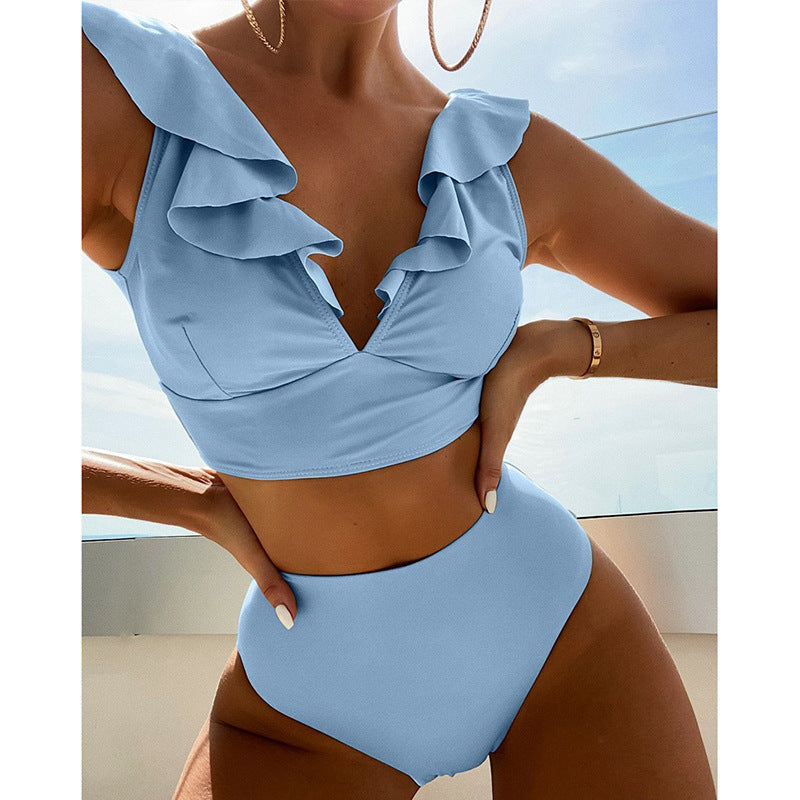 2024 Women's Fashion Ruffled Bikini Swimsuit Set
