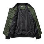 Men's Solid Color Slim Fit Pilot Jacket