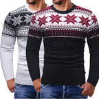 Men's Christmas Sweater with Geometric Patterns