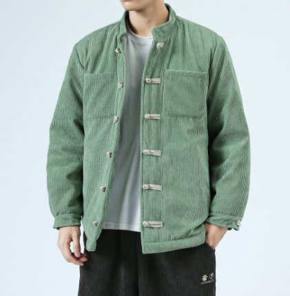Men's Casual Cotton-padded Buckle Coat