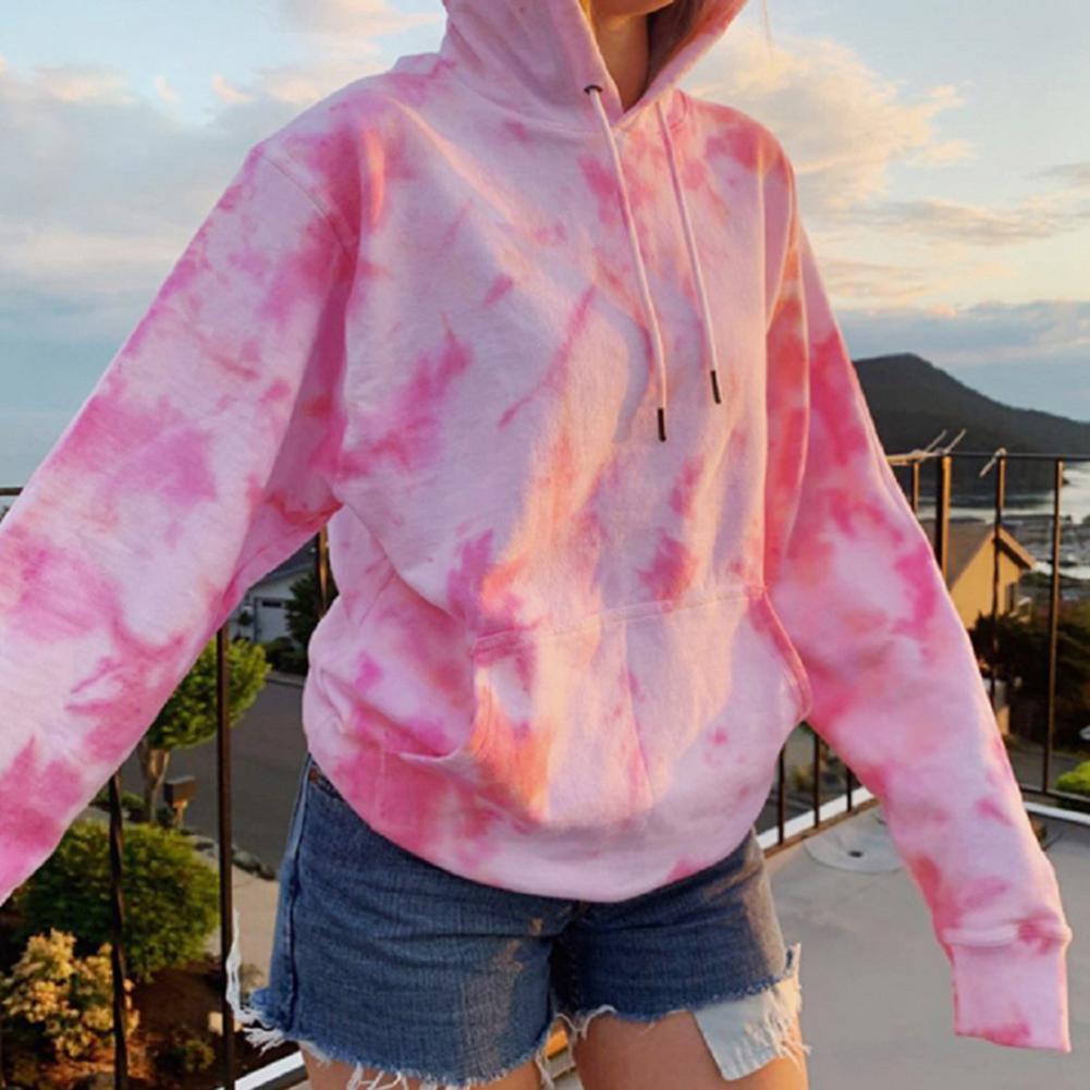 Oversized Tie Dye Rainbow Hoodie for Women | Streetwear