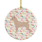 Chihuahua Merry Christmas Ceramic Ornament