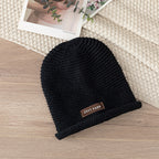 Women's Letter Wool Knitted Sleeve Cap | Embroidered Cap