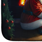 Corgi and Santa Claus Dish Drying Mat