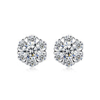Silver Snowflake Earrings for Women, Christmas Gift