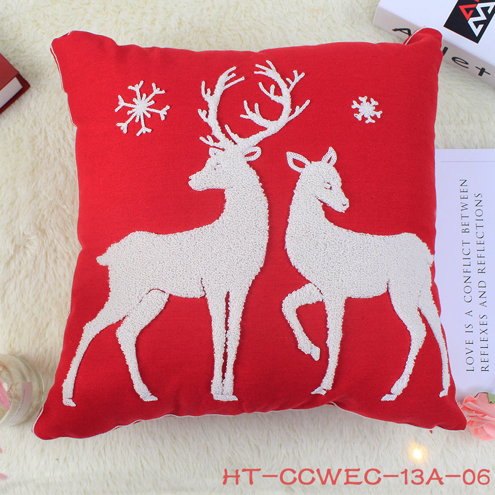 Cotton Canvas Christmas Decorative Pillow Cover Set