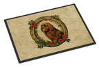 Sussex Spaniel Christmas Flowers Doormat
