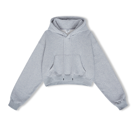 High Street Women's Short Hooded Plush Sweater