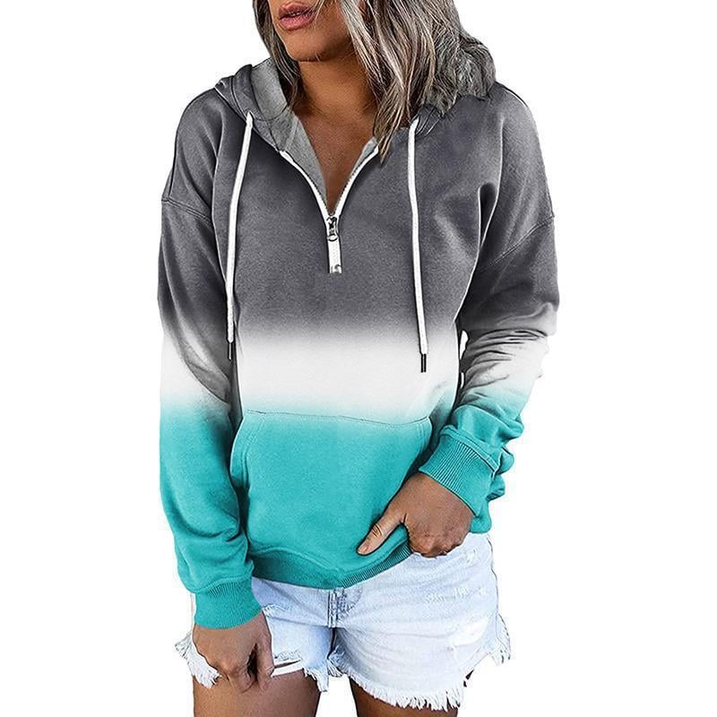 Hooded Drawstring Long Sleeve Women's Sweatshirt | Streetwear
