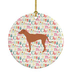 Rhodesian Ridgeback Merry Christmas Ceramic Ornament