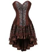Brown Corset Two-Piece Set - Factory Direct Supply