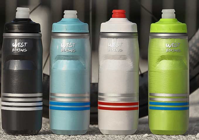 WEST BIKING Thermal Bike Water Bottle, 620ml (One Set)