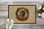 Shar Pei Christmas Flowers Doormat