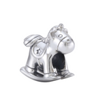 Christmas Unicorn Beads, Silver Bracelet Charms
