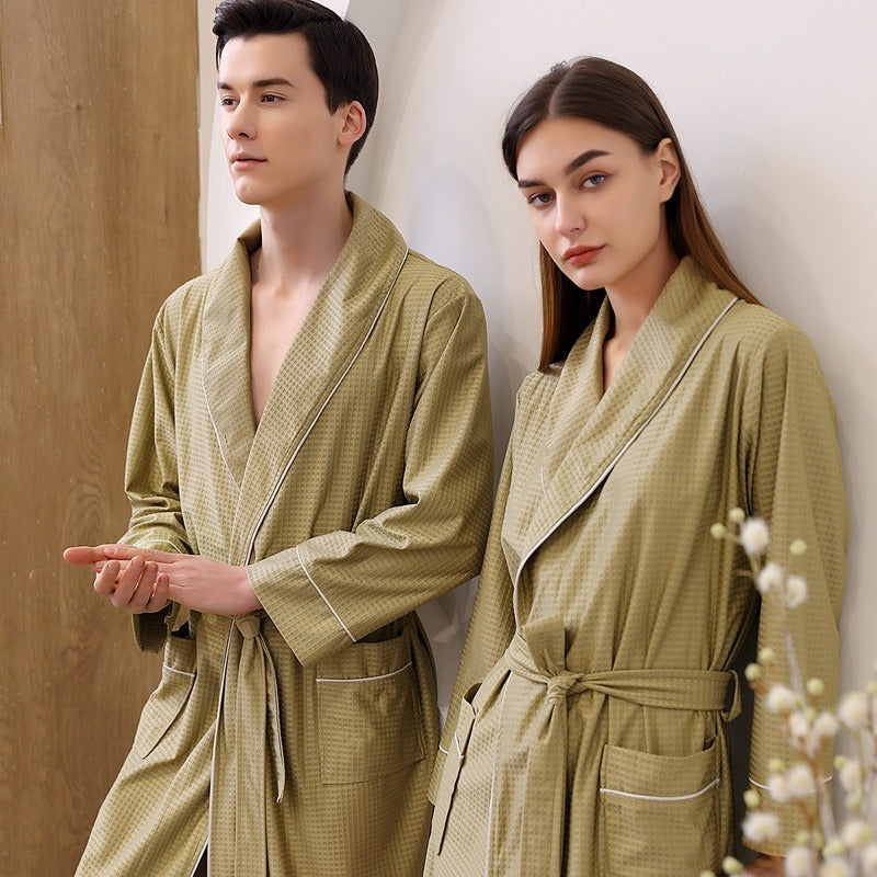 Thin Satin Quick-Dry Couple Nightgown