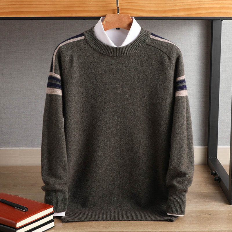 Colorblock Raglan Sleeve Round Neck Sweater