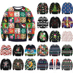 Women's Santa Claus Elk Long Sleeve Sweatshirt | Streetwear