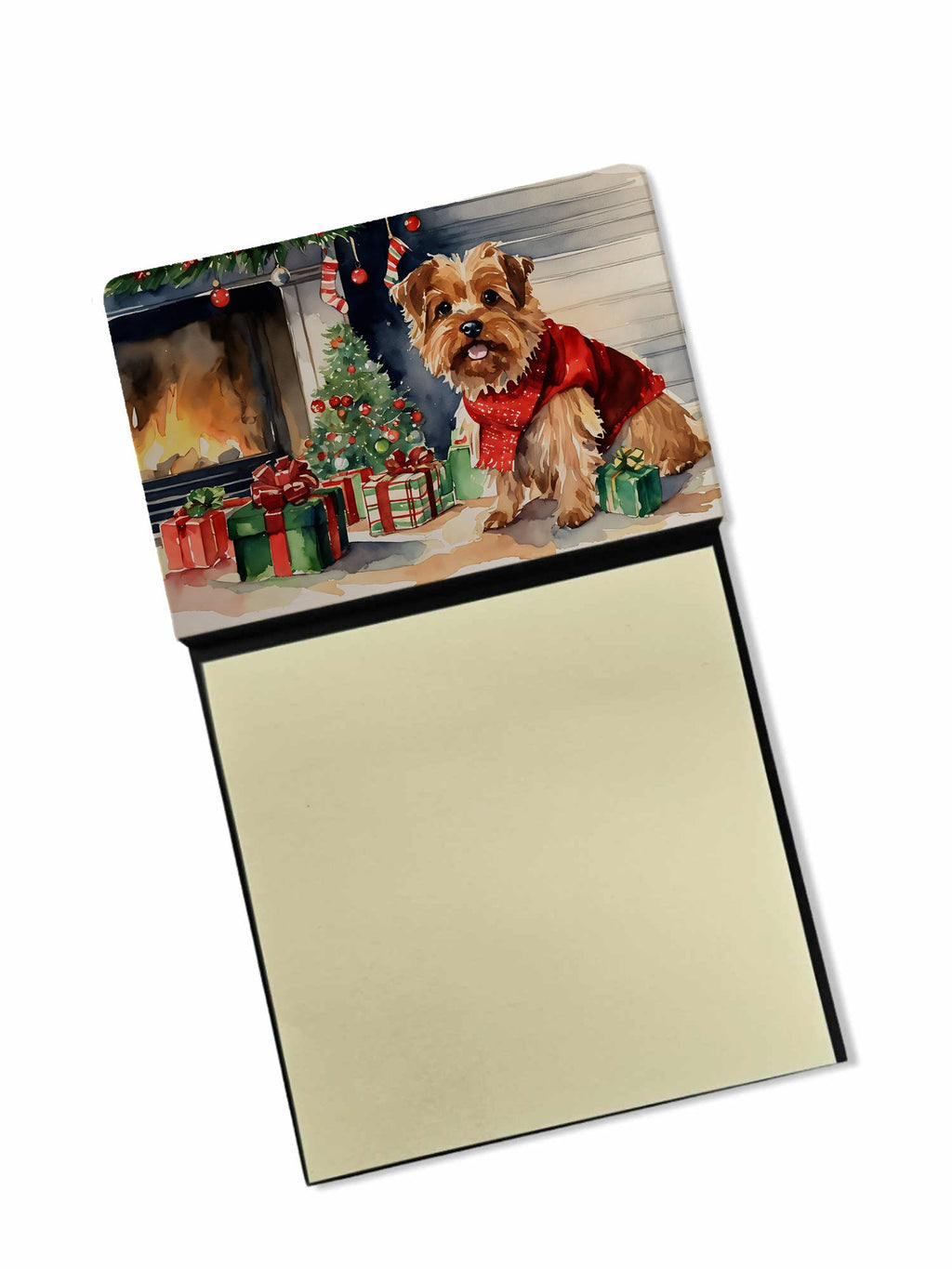 Norfolk Terrier Cozy Christmas Sticky Note Holder