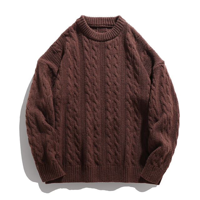 Men's Autumn/Winter Round Neck Loose Pullover Sweater | Streetwear