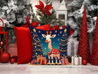 Giraffe Christmas Throw Pillow