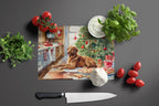 Chesapeake Bay Retriever Christmas Cookies Glass Cutting Board