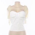 Vintage Crop Top with Straps for Women
