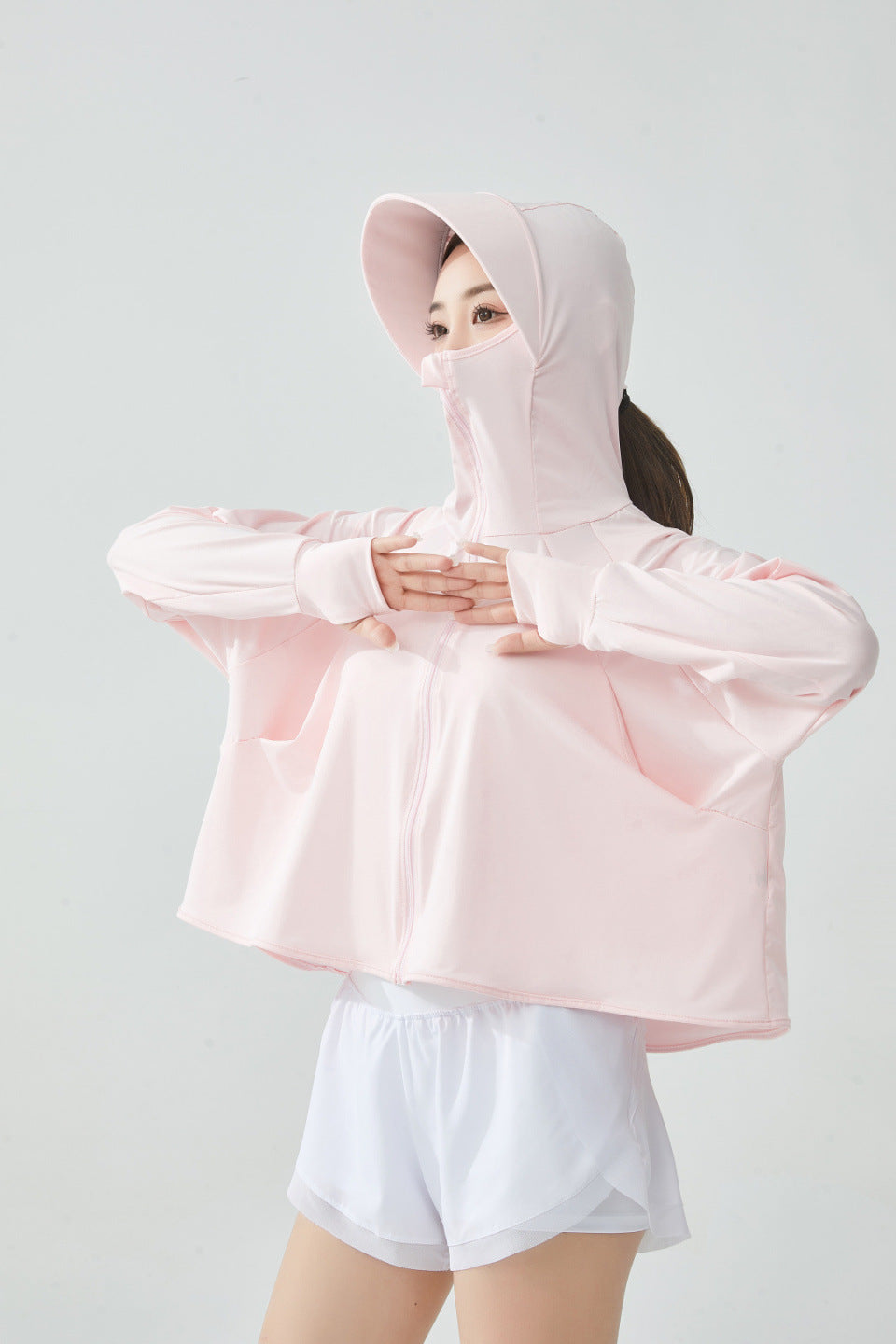 UPF50+ Women's Sun Protection Ice Silk Cover-Up
