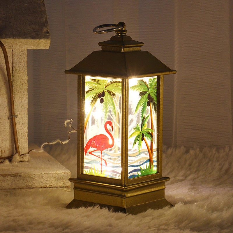 Christmas Snowman Candle Lantern Table Night Light Decor