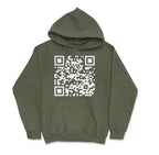 New European And American QR Code Printed Long Sleeved Hoodie | Streetwear